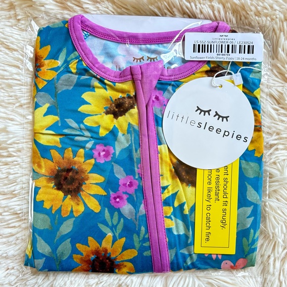 Little Sleepies Sunflower Fields Shorty 18/24 NWT